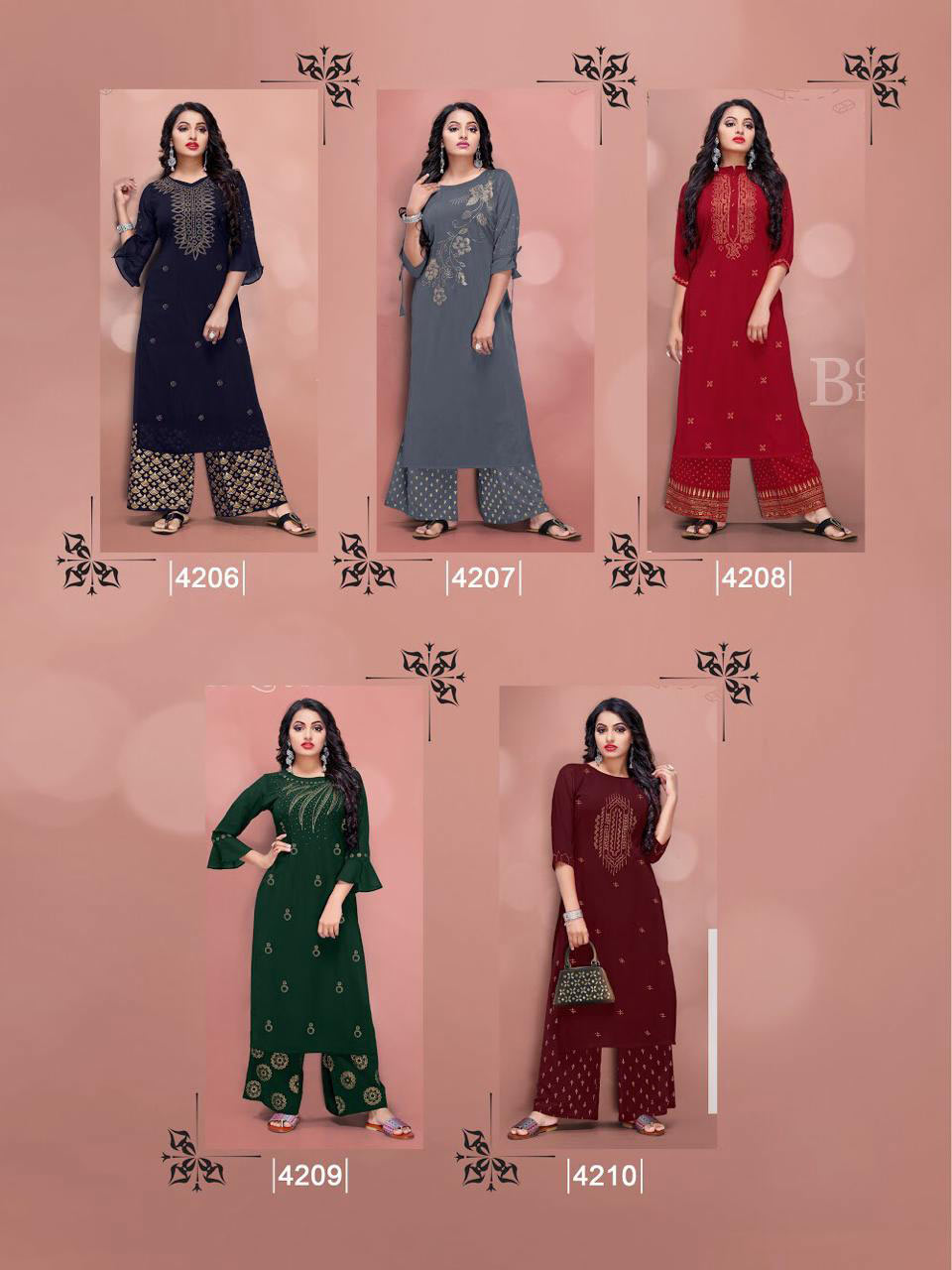 Swarovski Vol-2 Georgette Palazzo Wholesale Kurti Swarovski Vol-2 Georgette Palazzo Wholesale Kurti